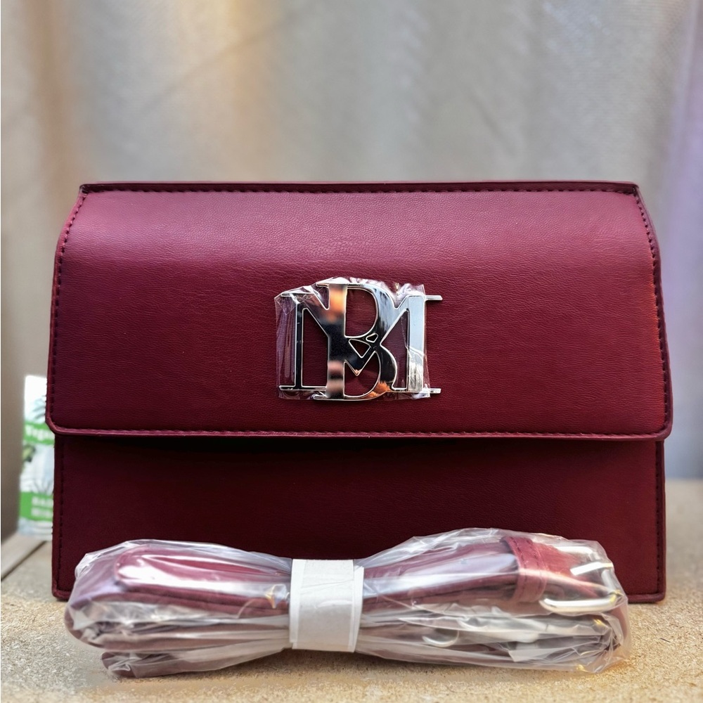 ❤️NEW Badgley Mischka Wine Crossbody Shoulder Bag NWT